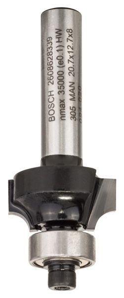 BOSCH Abrundfräser, 8 mm, R1 4 mm, L 10,5 mm, G 53 mm