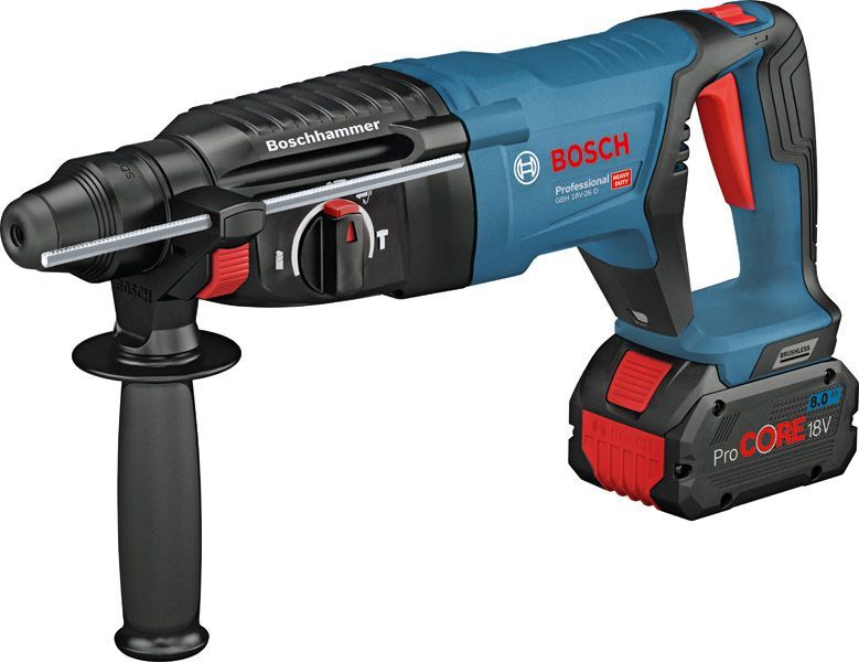 BOSCH Akku-Bohrhammer mit SDS plus GBH 18V-26 D, Handwerkerkoffer