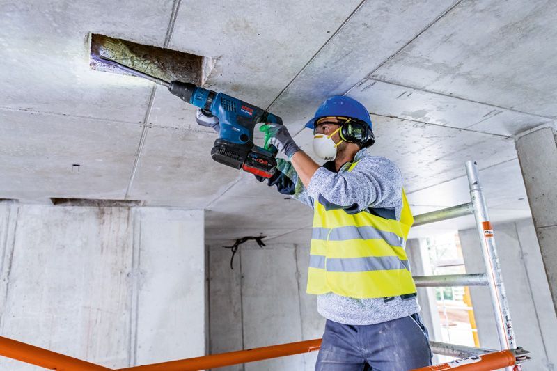 BOSCH Akku-Bohrhammer BITURBO mit SDS max GBH 18V-36 C, Handwerkerkoffer