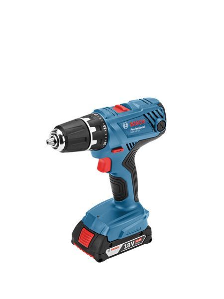 BOSCH Akku-Bohrschrauber GSR 18V-21, 2 x Akku GBA 18V 2.0Ah, L-Case