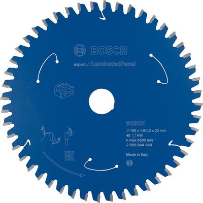 BOSCH Akku-Kreissägeblatt Expert for Laminated Panel, 160 x 1,8/1,2 x 20, 48 Zähne