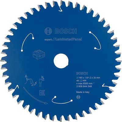 BOSCH Akku-Kreissägeblatt Expert for Laminated Panel, 165 x 1,8/1,2 x 20, 48 Zähne