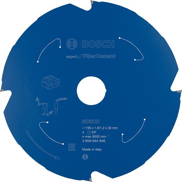 BOSCH Akku-Kreissägeblatt Expert for Fibre Cement, 190 x 1,8/1,2 x 30, 4 Zähne