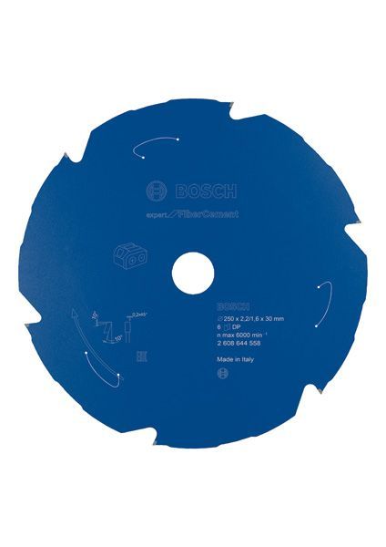 BOSCH Akku-Kreissägeblatt Expert for Fibre Cement, 250 x 2,2/1,6 x 30, 6 Zähne