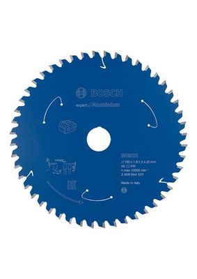 BOSCH Akku-Kreissägeblatt Expert for Aluminium, 150 x 1,8/1,3 x 20, 48 Zähne