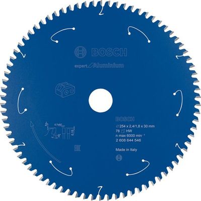 BOSCH Akku-Kreissägeblatt Expert for Aluminium, 254 x 2,4/1,8 x 30, 78 Zähne