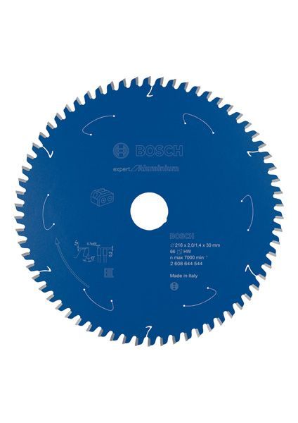 BOSCH Akku-Kreissägeblatt Expert for Aluminium, 216 x 2/1,4 x 30, 66 Zähne, f.Tischsäg