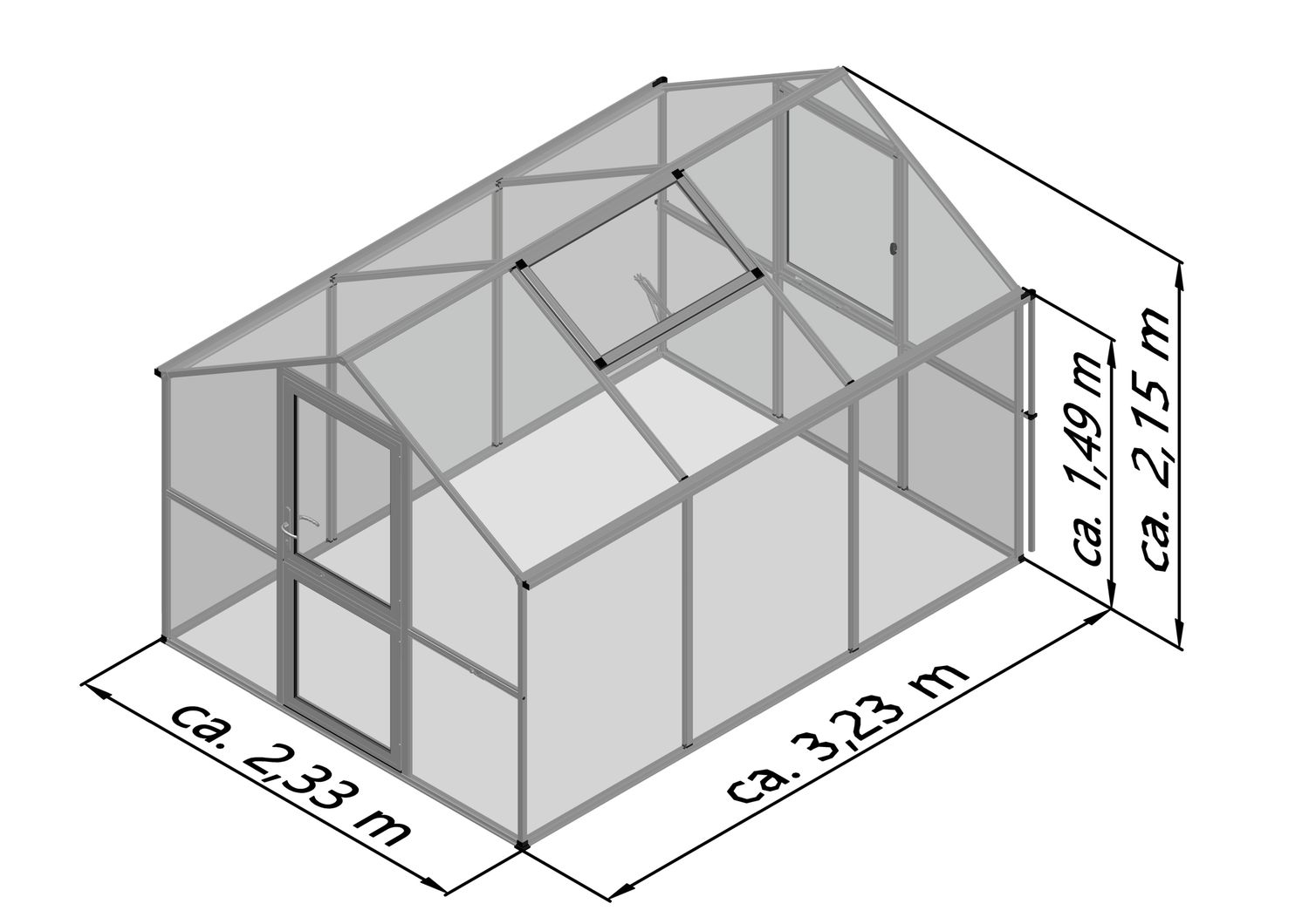 Gewächshaus Rose III - blank