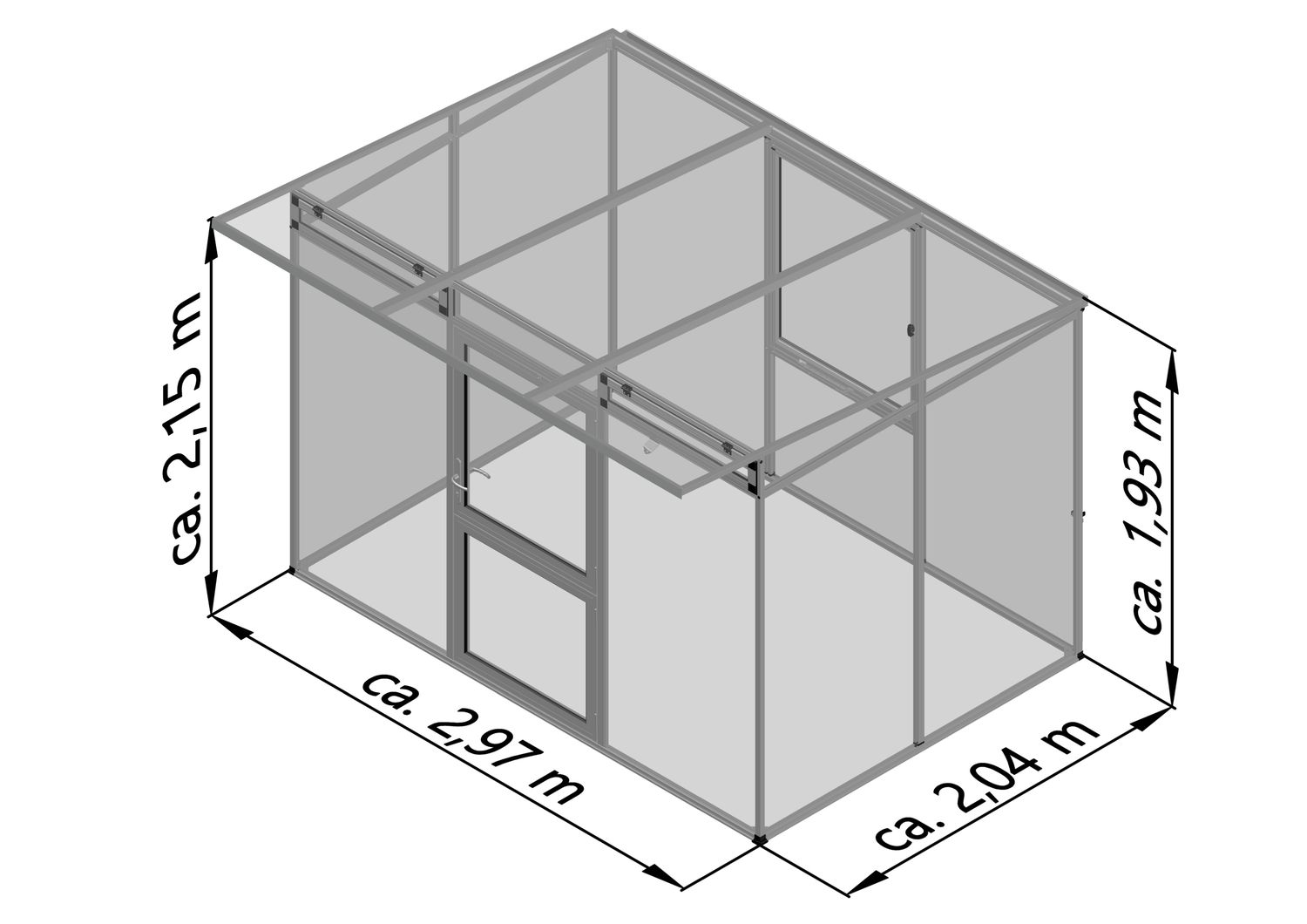 Gewächshaus Linea II - blank