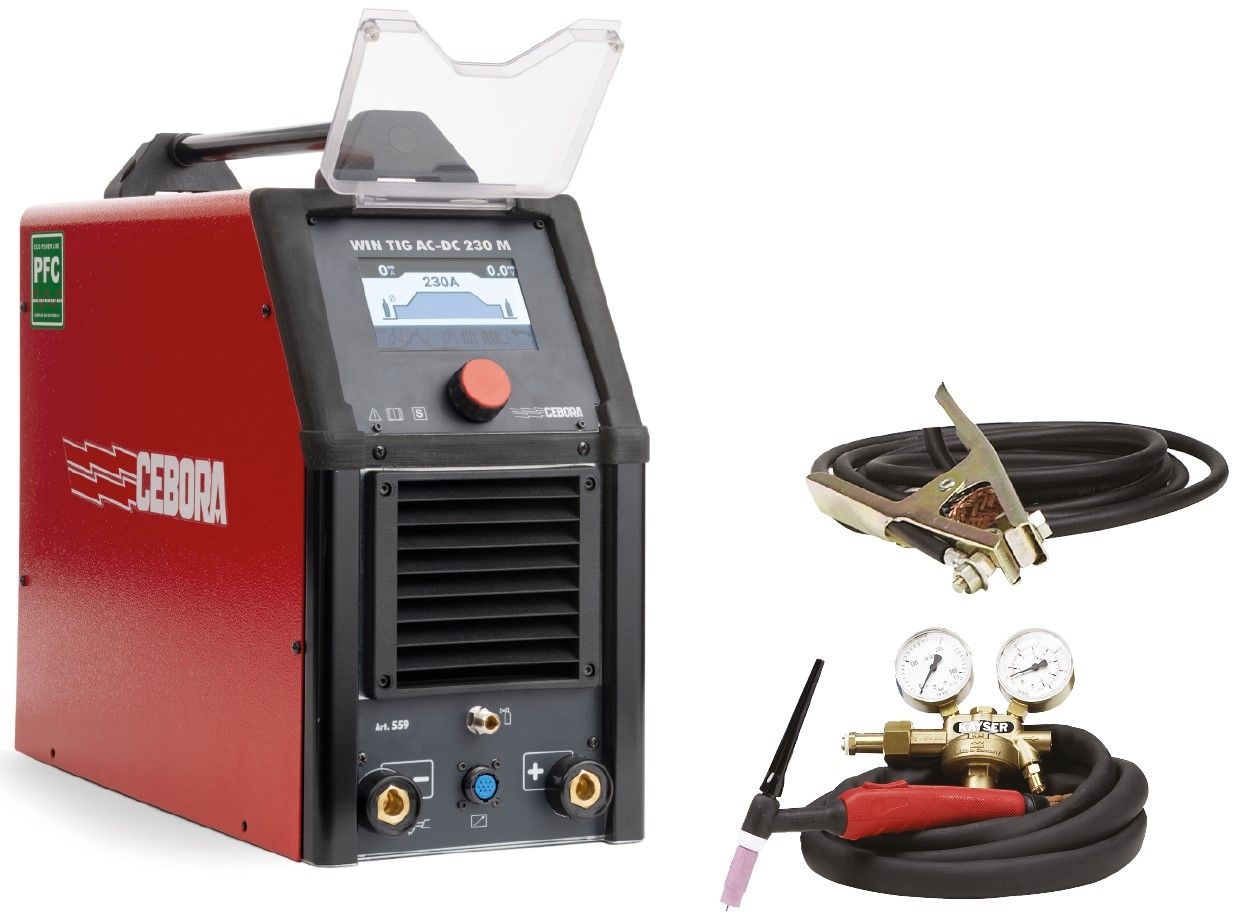 ELMAG Profi WIG-AC-DC-Schweißinverter &#39;PFC&#39; WIN TIG &#39;AC-DC&#39; 230 M - ECO-SET-G
