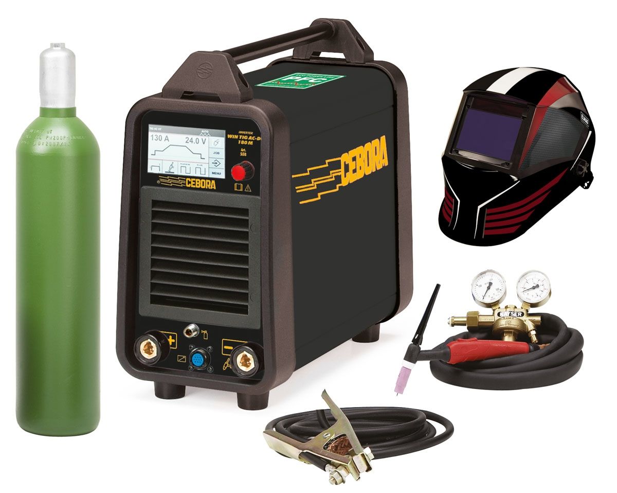 ELMAG Profi WIG-AC-DC-Schweißinverter &#39;PFC&#39; WIN TIG &#39;AC-DC&#39; 180 M - Plug &amp; Play-SET