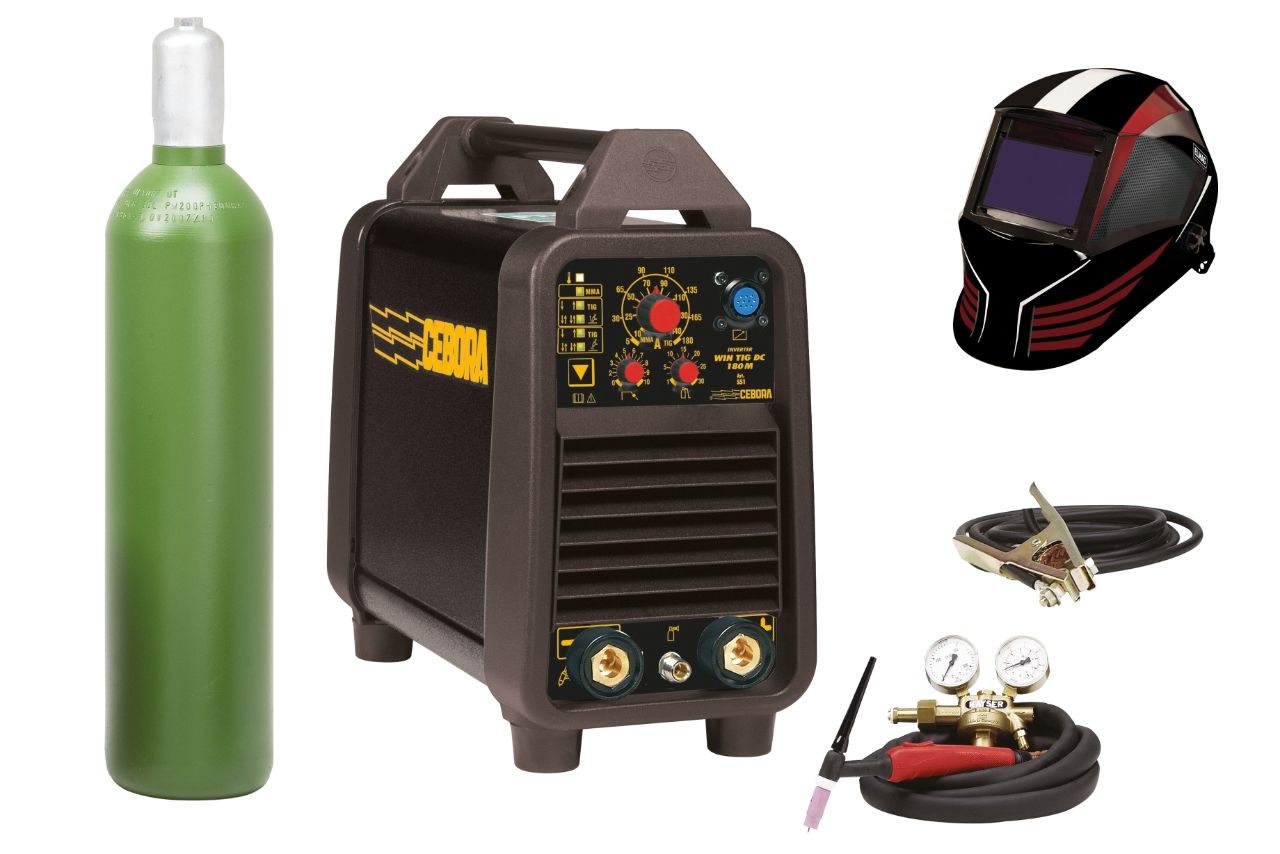 ELMAG Profi WIG-DC-Schweißinverter &#39;PFC&#39; CEBORA WIN TIG &#39;DC&#39; 180 M Plug &amp; Play-SET