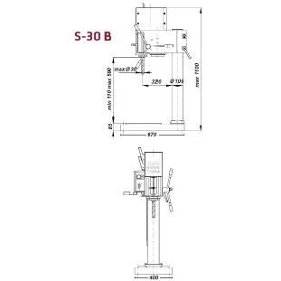 ELMAG STRANDS Getriebe-Tischbohrmaschine S 30 B (S 28 B)