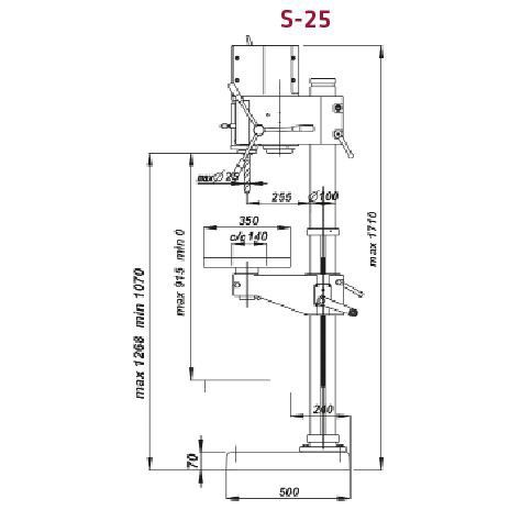 ELMAG STRANDS Getriebe-Säulenbohrmaschine S 25