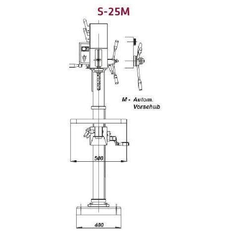 ELMAG STRANDS Getriebe-Säulenbohrmaschine S 25 M