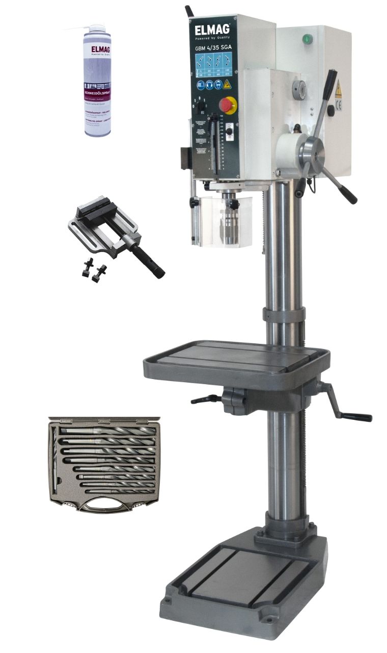 ELMAG Getriebe-Säulenbohrmaschine GBM 4/35 SGA Set
