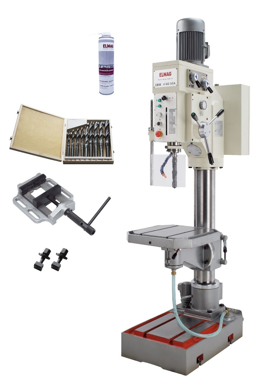 ELMAG Getriebe-Säulenbohrmaschine GBM 4/40 SGA - Set
