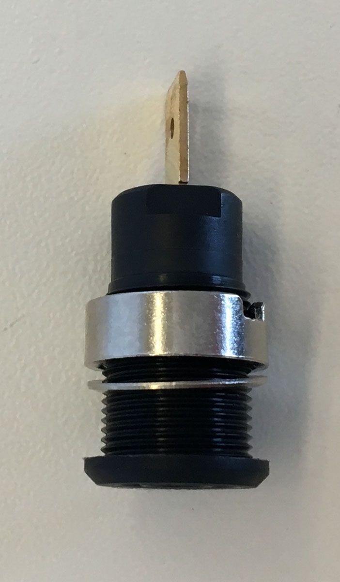 ELMAG Einbaubuchse für Ø 4mm Bananenstecker - schwarz