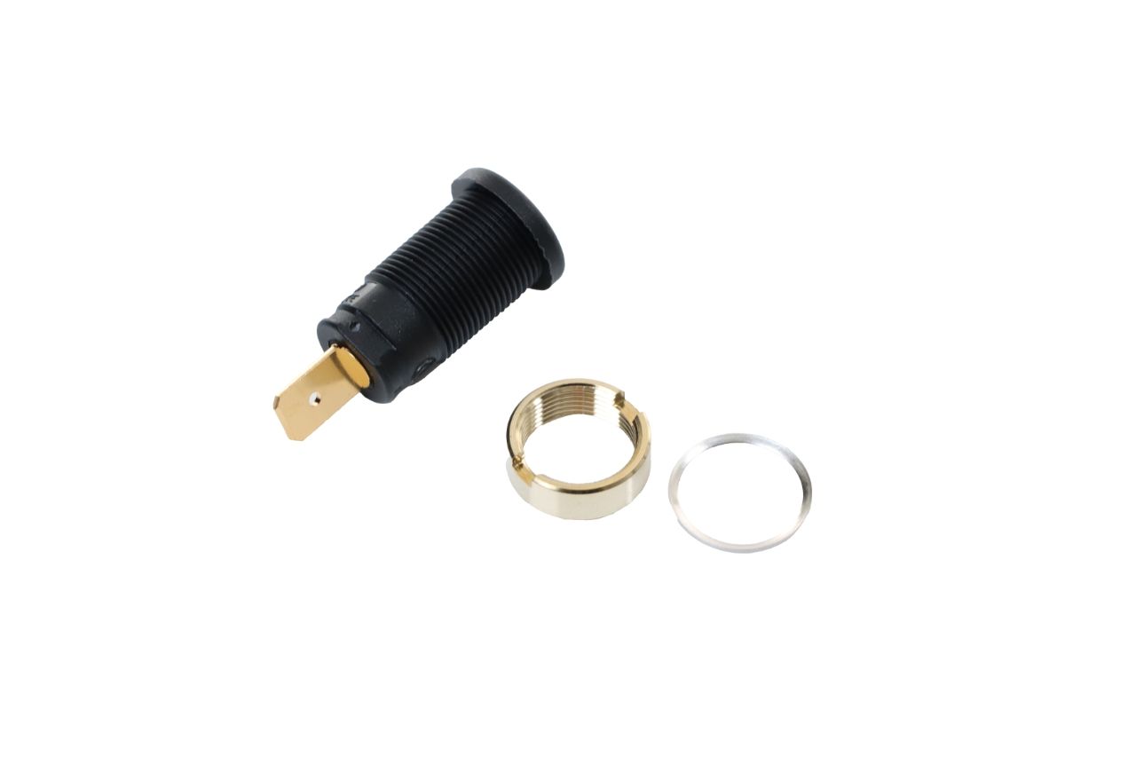 ELMAG Einbaubuchse für Ø 4mm Bananenstecker - schwarz