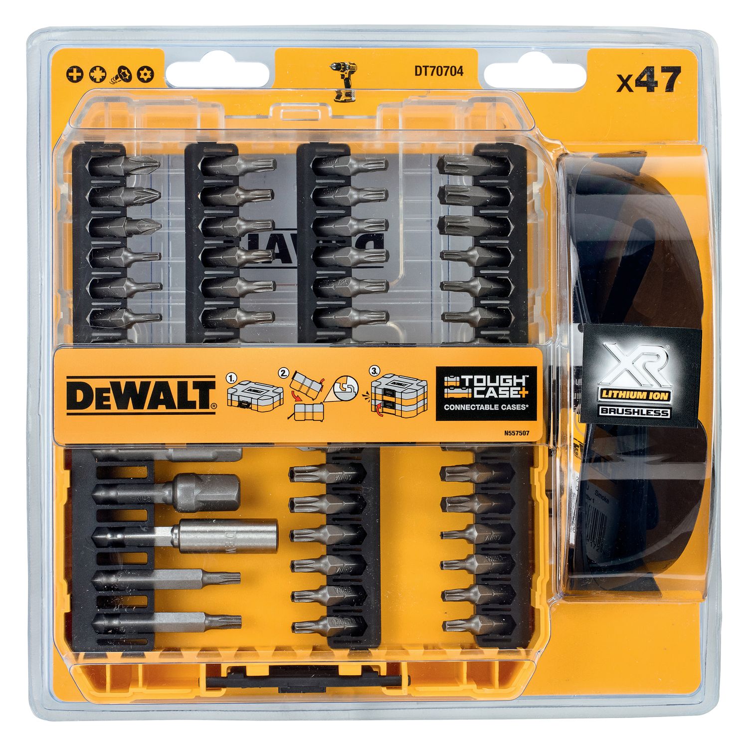 DEWALT DT70704-QZ Bit-Set 47-tlg. inkl. Brille