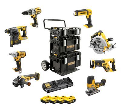 DEWALT DCK856P4-QW Akku Combopack, 18 V / 5 Ah (8-tlg.)