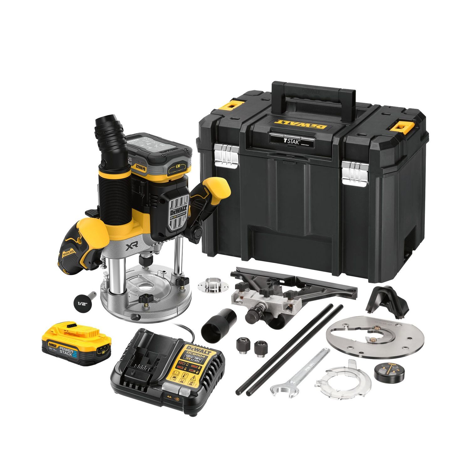 DEWALT DCW620H2-QW Akku-Oberfräse, 18 V / 5 Ah