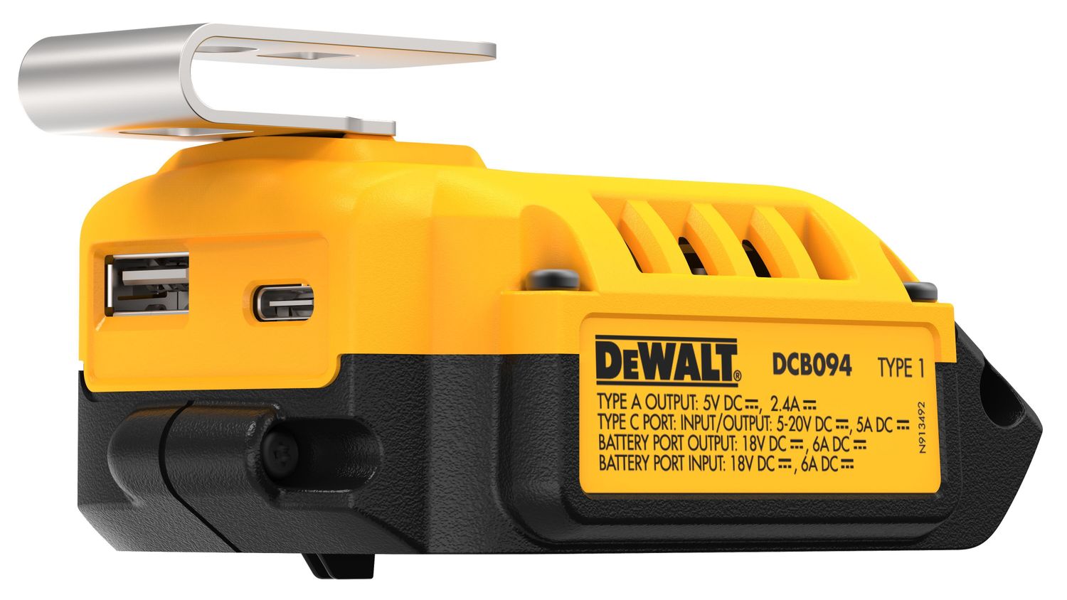 DEWALT DCB094K-QW Kombi-Ladegeraet mit Powerbank-Funktion