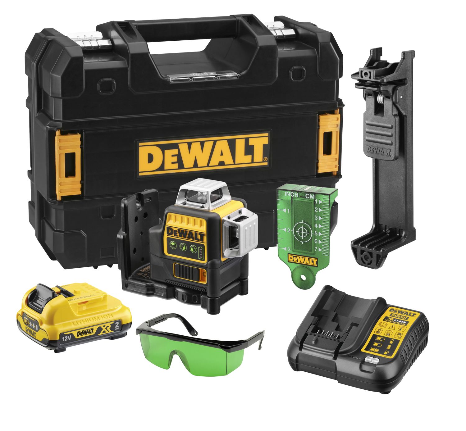 DEWALT DCE089D1G-QW Multilinienlaser 3x360Grad,gruen,10,8V