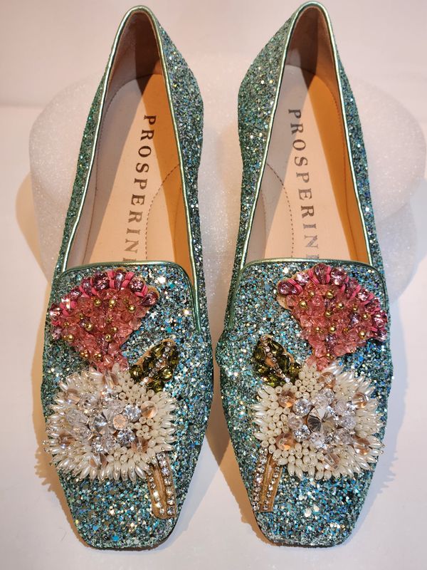 Prosperine - Ballerine aqua cristal