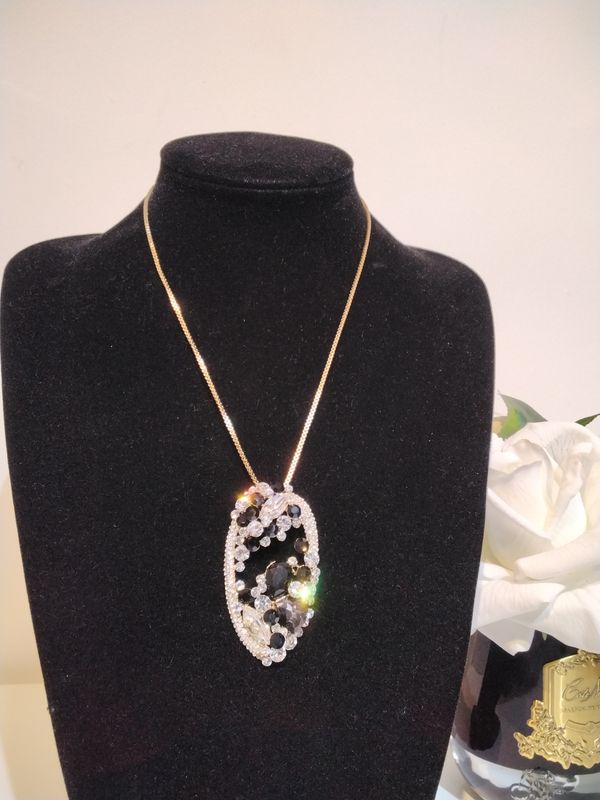 Collier plaqué Or pierre Swarovski