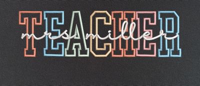 Teacher (School Related Embroidery Designs)