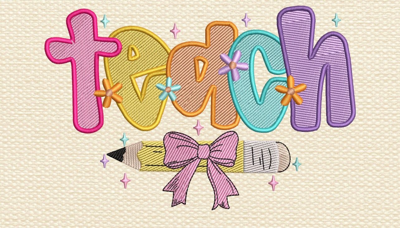 Teacher (School Related Embroidery Designs)