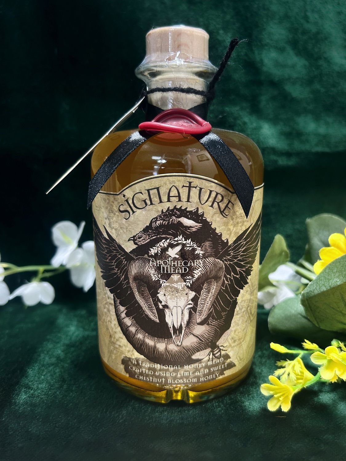 Signature is a traditional honey mead showcasing welbeck honey. From This Witchy Needs