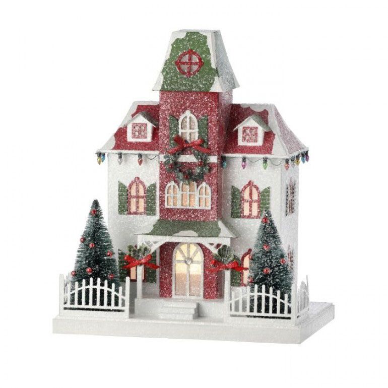 12" LED Cardboard Tudor House