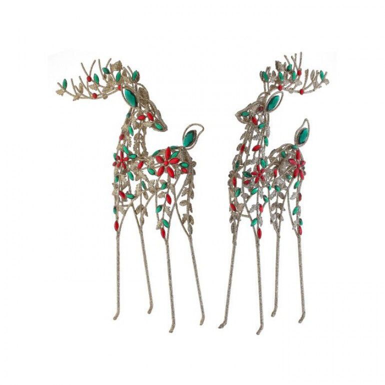 19.5" Glitter Jewel Deer