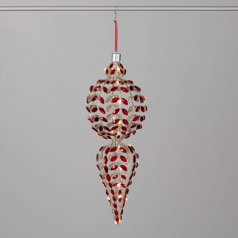 21.5" LED Gem Finial Ornament