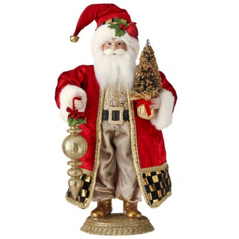 21" Fabric Santa With Tree