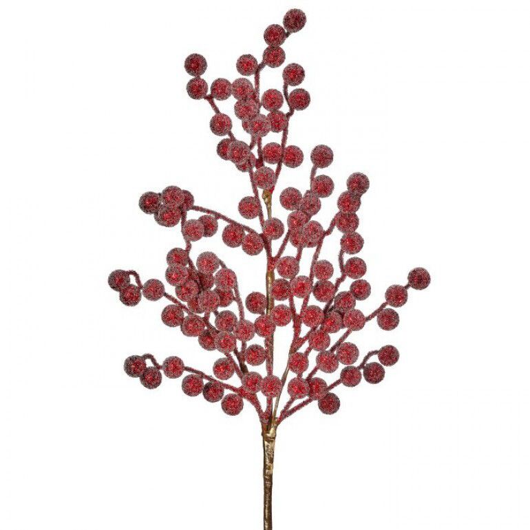 29" Metallic Glitter Berry Spray