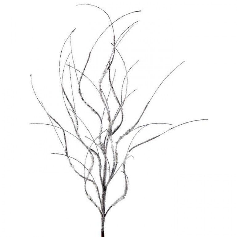 32" Frosted Curly Twig Spray