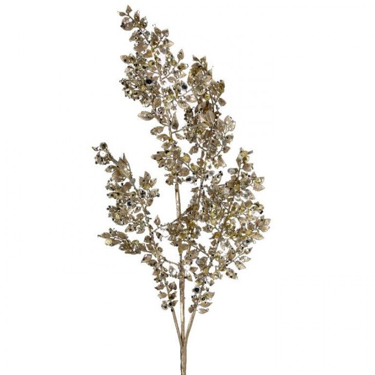 33" Metallic Leaves Sequin Spray