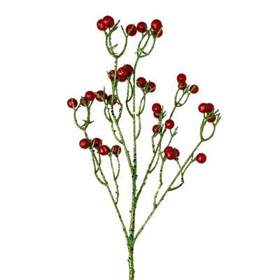 23.5" Glittered Berry Spray