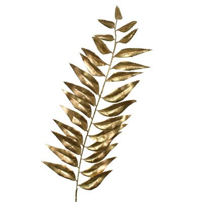 32" Metallic Single Boton Fern Spray
