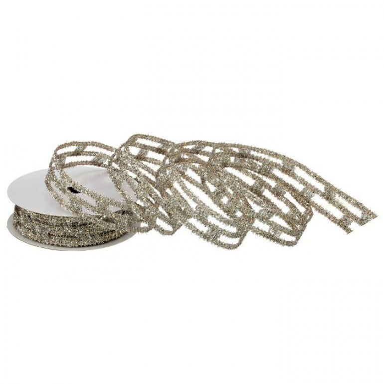1.5" x 10yds Glitter Chain Link Ribbon
