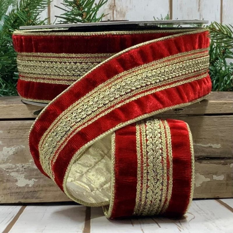 2.5" x 10yds Velvet Verona Trim Ribbon