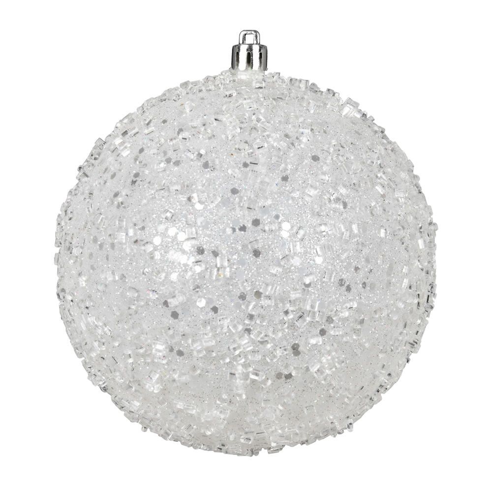 4.75" Glitter Hail Ball Ornament