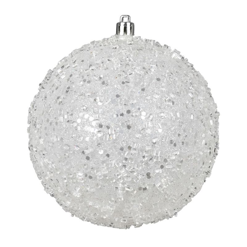 4.75" Glitter Hail Ball Ornament