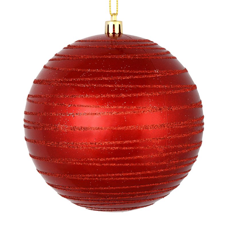 6" Candy Glitter Ball Ornament