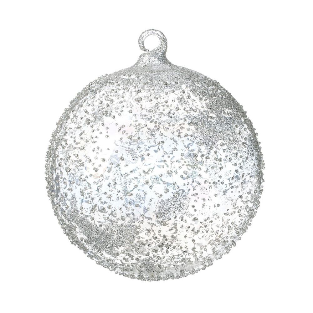 5" Iridescent Beaded Glass Ball Ornament