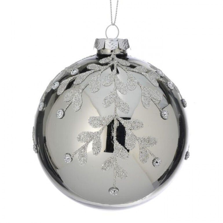 4" Glass Beaded Vine Ornament