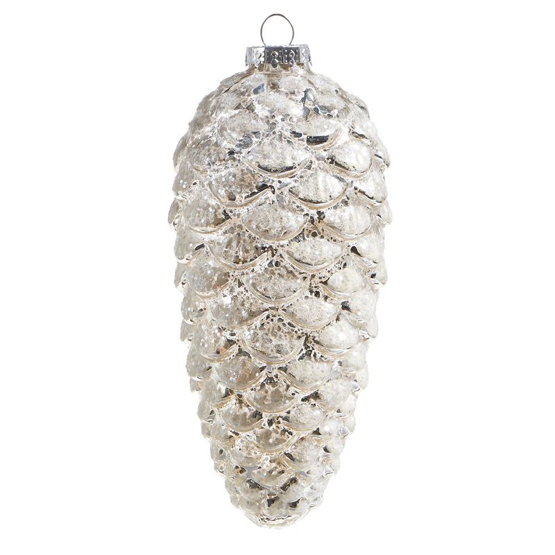 5.75" Glittered Pine Cone Ornament